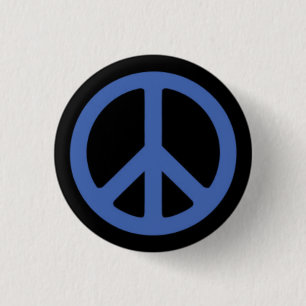 Peace Blue 3 Cm Round Badge