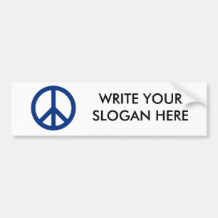 peace blue bumper sticker