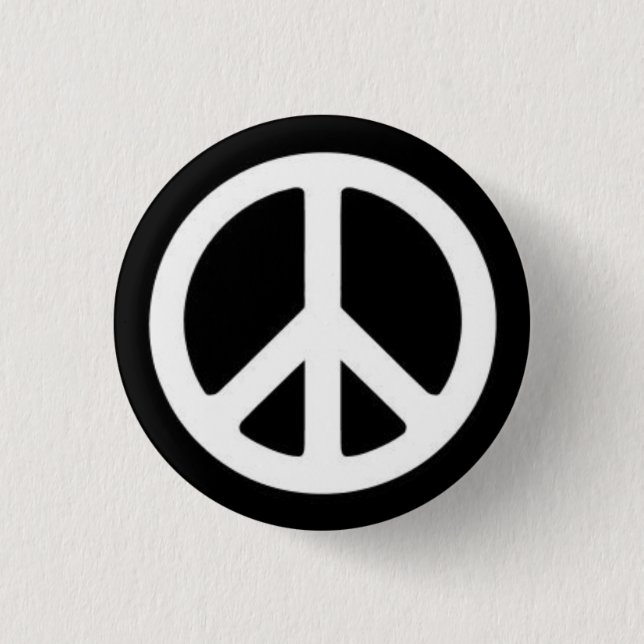 Peace BnW 3 Cm Round Badge (Front)