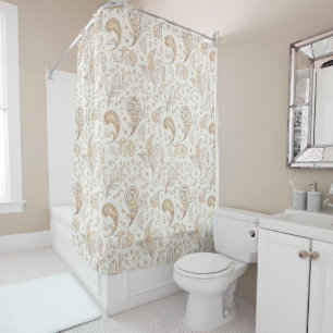 Peace Bohemian Hippie Sixties Paisley Shower Curtain