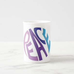 PEACE  BONE CHINA MUG
