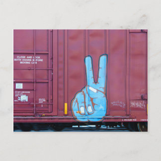 Peace Boxcar Art Postcard