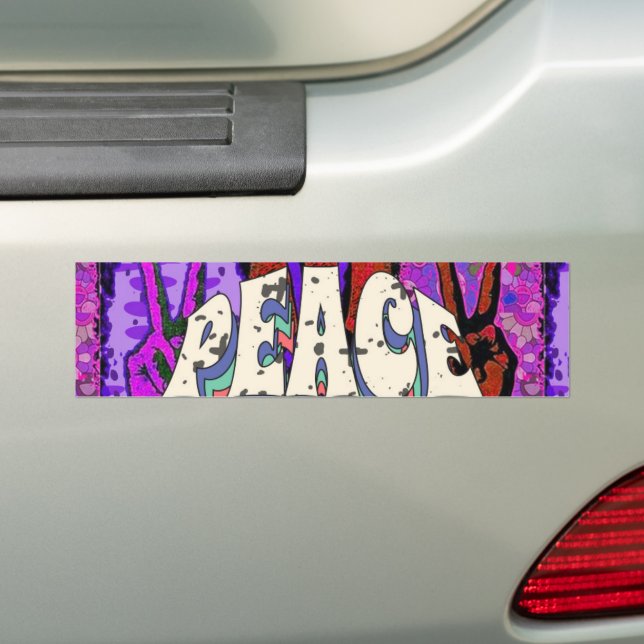 Peace Bumper Sticker (On Car)