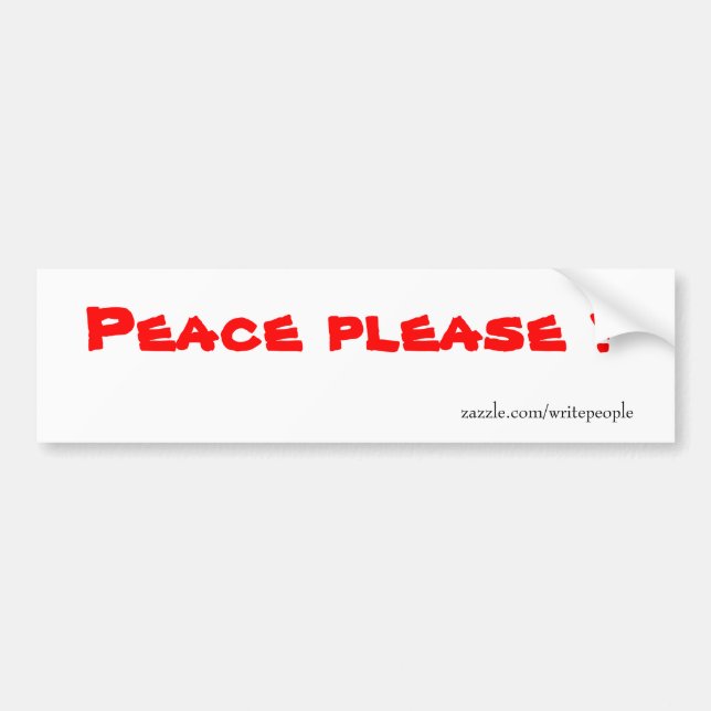 peace bumper stickers (Front)