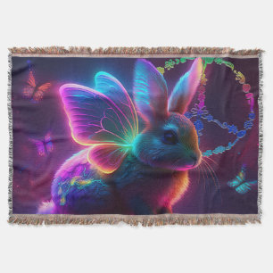 Peace Bunny Throw Blanket