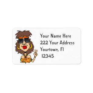 Peace Bus Retro  Address Label