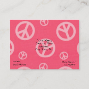 PEACE BUSINESS CARDS - PINK - BUSINESS - SIGNS