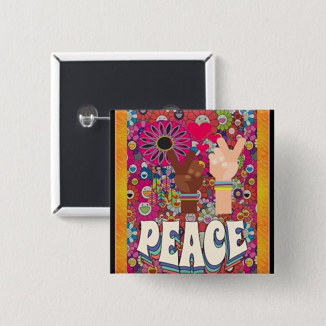 Peace Button (Front & Back)