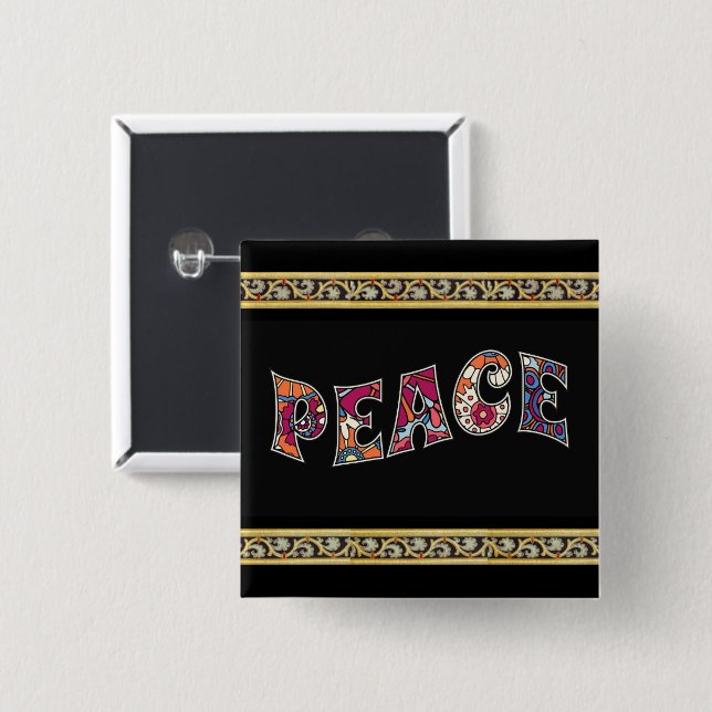 Peace Button (Front & Back)