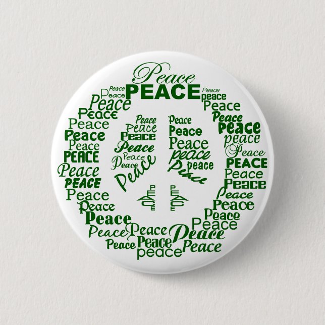 Peace button - green (Front)