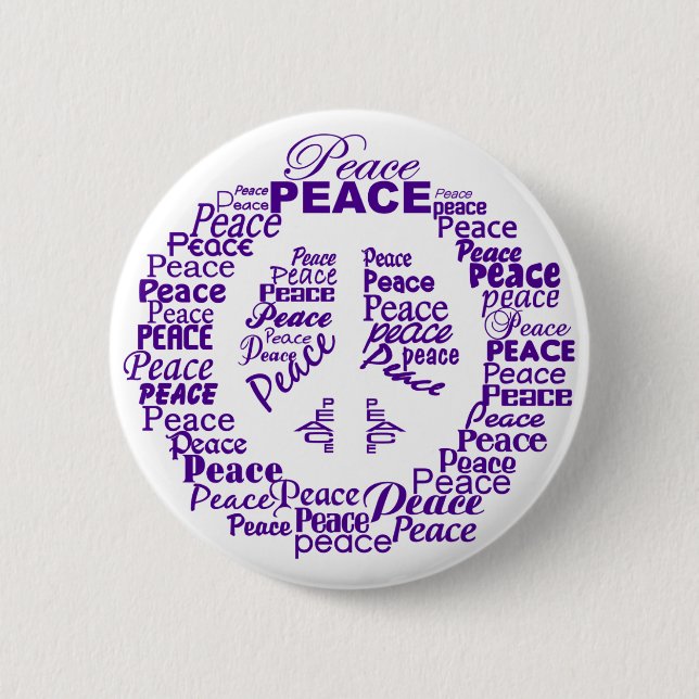 Peace button - purple (Front)
