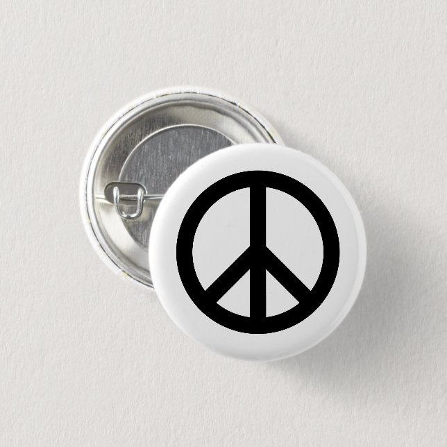 Peace button - Round symbol in custom colours (Front & Back)