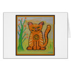Peace Cat with Flowers