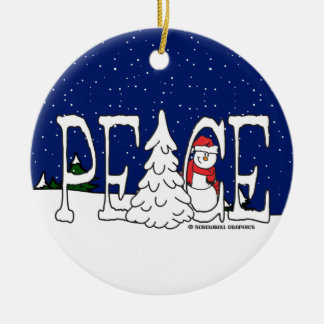 Peace Ceramic Ornament