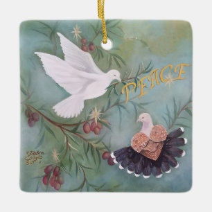 Peace  ceramic ornament