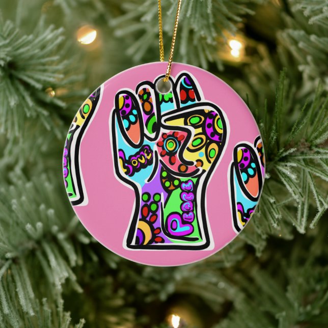PEACE CERAMIC ORNAMENT (Tree)