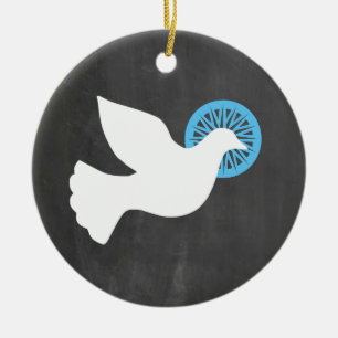Peace Ceramic Tree Decoration