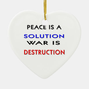 Peace Ceramic Tree Decoration