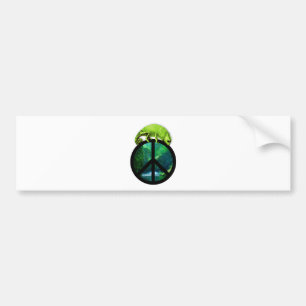peace chameleon bumper sticker