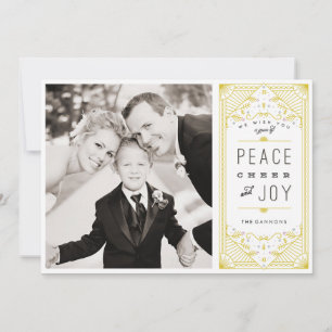 Peace Cheer Joy Holiday Photo Card