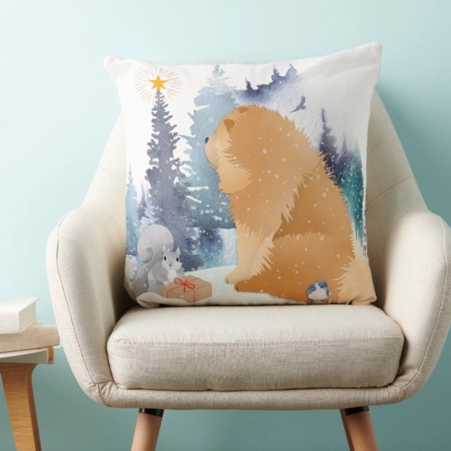 PEACE  Chow dog  holiday  Cushion (Creator Uploaded)