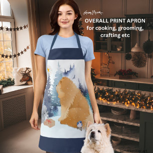 PEACE Chow dog holiday house flag Apron