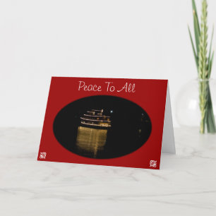 Peace Christmas Boat Card