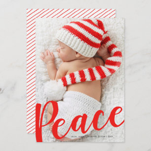 Peace Christmas Holiday Photo Card
