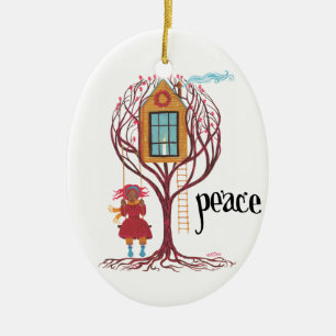 "Peace" Christmas Ornament