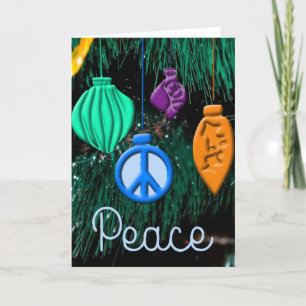 Peace Christmas Ornaments Holiday Card