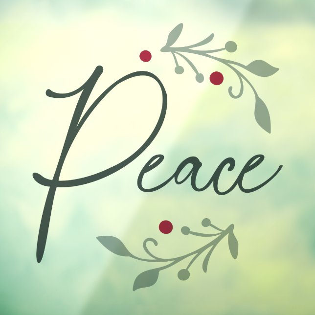 Peace Christmas Window or Wall Cling (Sheet 3)