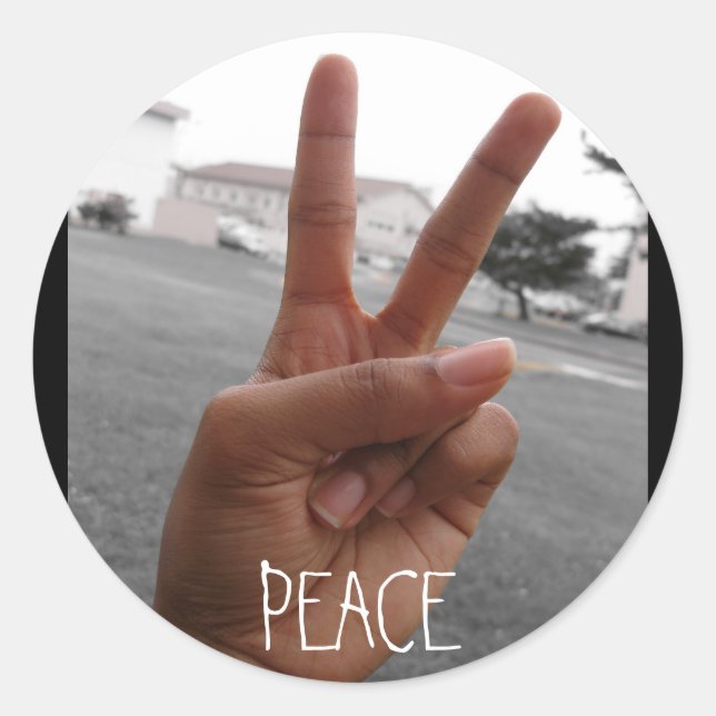 PEACE CLASSIC ROUND STICKER (Front)