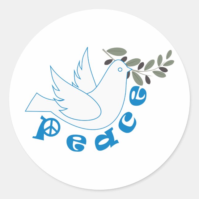 Peace Classic Round Sticker (Front)