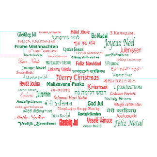 Peace Coexist Happy Merry Christmas Many Languages Fabric