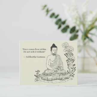Peace comes from within Buddha Postcard