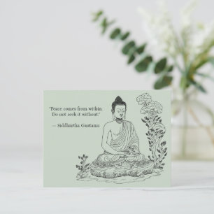 Peace comes from within Buddha Postcard