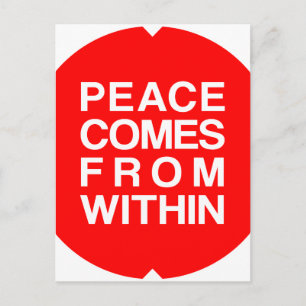 Peace Comes From Within Postcard