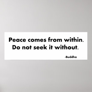 Peace comes from within poster