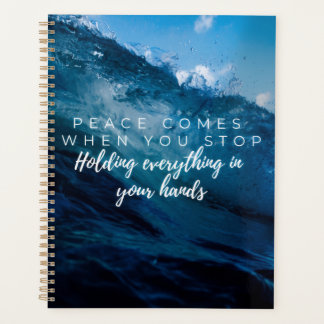 Peace comes when.... Christian typography  Planner