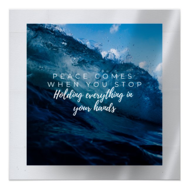 Peace comes when.... Christian typography  Poster (Front)