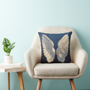 Peace Comfort Timeless Beauty Blue Elegant Angel Cushion