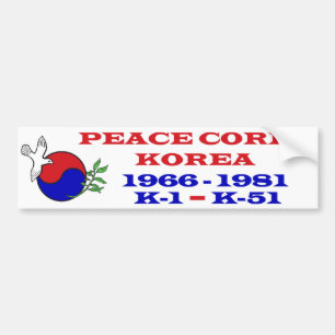 Peace Corps Korea Bumper Sticker