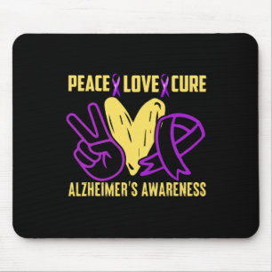 Peace Cure Love Heimerheimer´s Awareness Mouse Pad