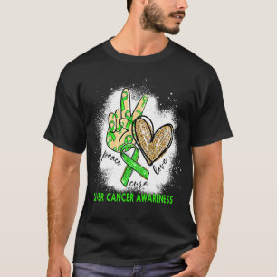 Peace Cure Love Liver Cancer Awareness T-Shirt