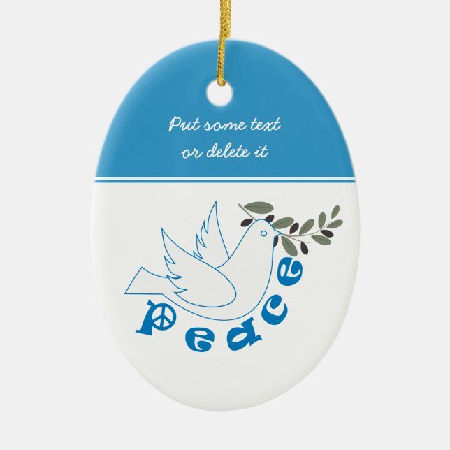 Peace custom ornament (Front)