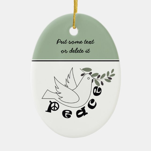 Peace custom ornament (Front)