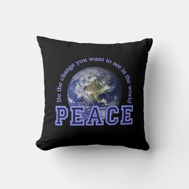 PEACE custom throw pillow (Front)