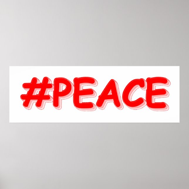 "#PEACE" Cute Design. Buy Now Canvas Print (Front)
