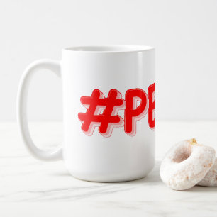 "#PEACE" Cute Design. Buy Now Coffee Mug