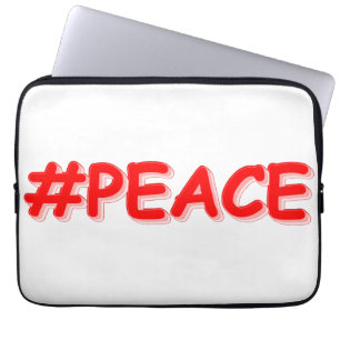 "#PEACE" Cute Design. Buy Now Laptop Sleeve